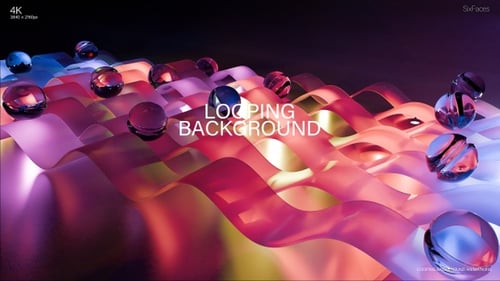 Company Background Loop 3D Shapes Glass