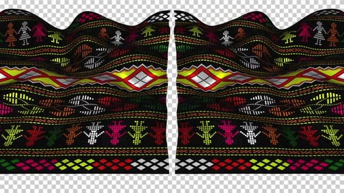 Tela con estampado étnico de seda de Indonesia, ondulado, ulos tribales Sadum Batak Tapanuli Toba Horas Alpha Sumatera