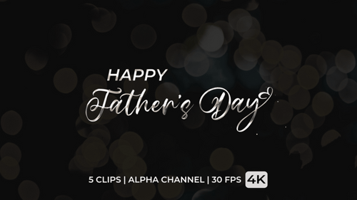 Happy Father's Day Text Animation