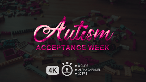 Autism Acceptance Week Text Animation