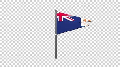 Waving Pennant Flag Animation on a Pole