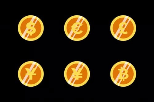 Animated Golden Coin Columns Transition Element