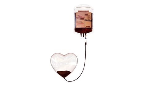 Blood Pouring to a Heart 01