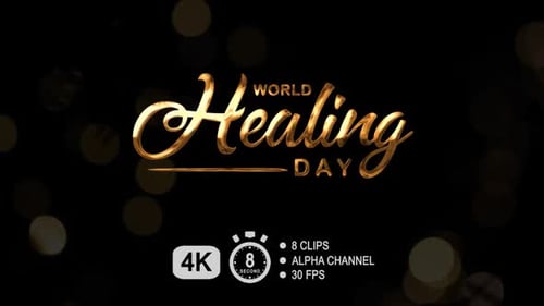 World Healing Day Text Animation