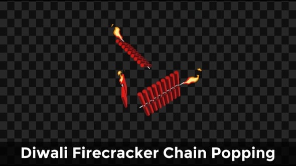 Animated Celebration Firecrackers with Burning Fuses, Elements Motion ...