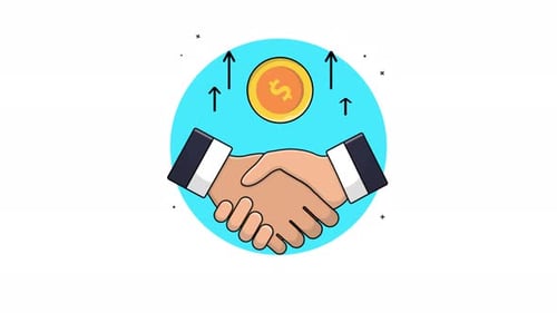 4K Sponsorship. Business Deal Concept Animation Video