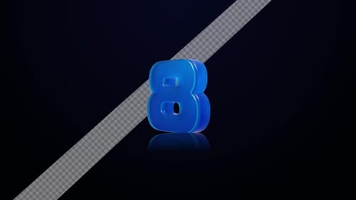 Countdown Alpha Hintergrund Blau