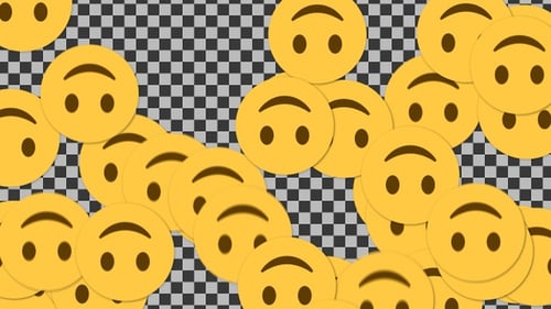 Falling Emoji Wipe Transition Reveal