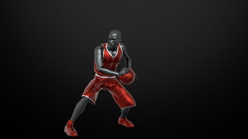 3D Animated Basketball Player Character with Alpha Channel