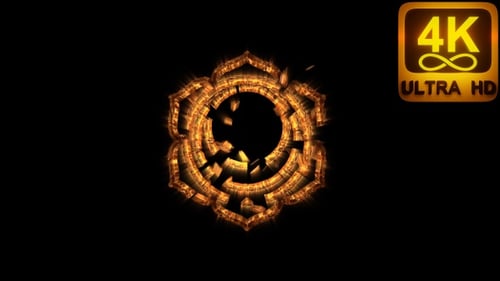 Sakralchakra-Kristalle, Explosion in Partikel, Swadhisthana-Orangenheilung, 3D-Animation, psychedelisch