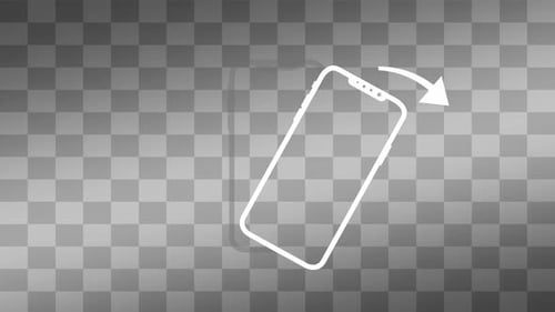 Animação de rotação do telefone celular Alpha