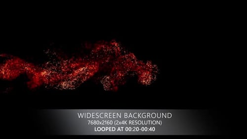 Abstract Glowing Red Particle Stream Background Loop