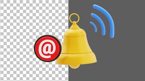 3D Email Notification | Alpha Channel