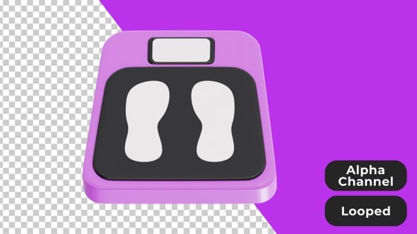 3D Animation Weight Scale | Alpha Channel, Elements Motion Graphics ft ...