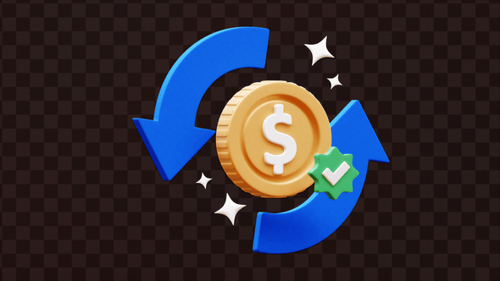 3D Cash Back Reward And Refund Concept
