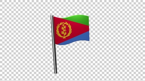 Animated 3D Waving Flag of Eritrea