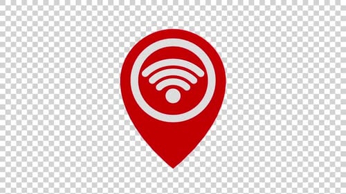 Wi Fi Map Location Pin Alpha Loop