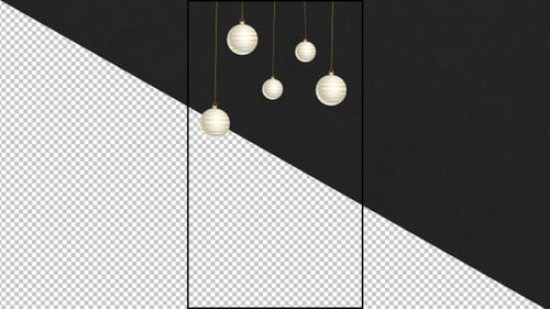 Elegant Christmas Ornaments Swaying Loop Animation