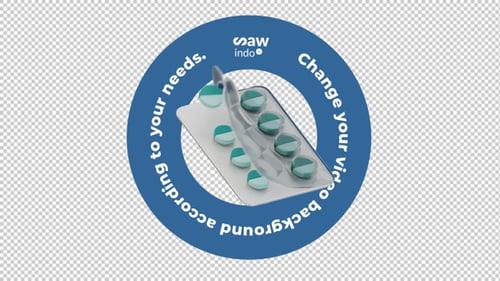 3D Animation Medicine Pill - Transparent Background Loop