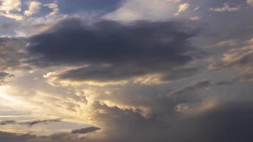 Time Lapse View Of Sunset And Clouds
