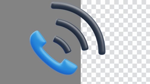 3D Animation of Seamless Communication Connection Calls | Alpha Channel