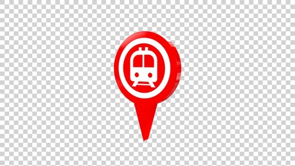 Rail Station Map Location Pin, Elements Motion Graphics ft. 3d map pin ...
