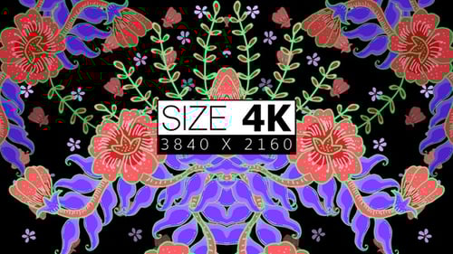 Vibrant Decorative Floral Pattern Looping Background