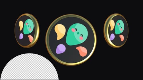 Cute Creature Golden Ring Logo Reveal Animation