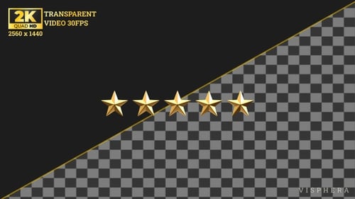 Quality Rating Badge With Five Stars