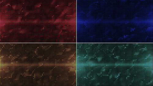 Flickering Pixel Grid Technology Background Loop