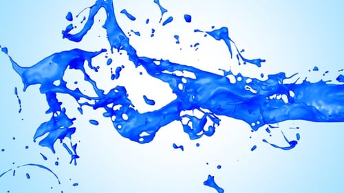 Dynamic Blue Liquid Splash Abstract Element
