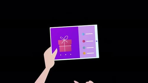 Flat Design Online Shopping Purchase Animation