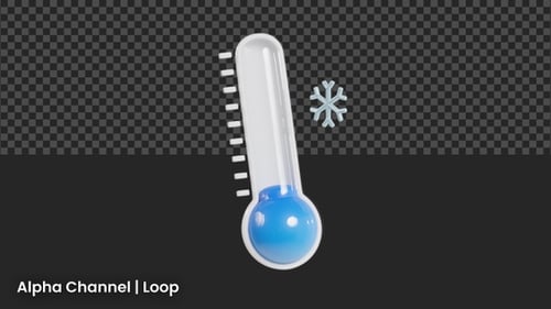 Animation 3D de baisse de température | Alpha Loop