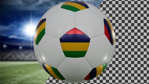 Football spinning ball Mauritius | UHD | 60fps
