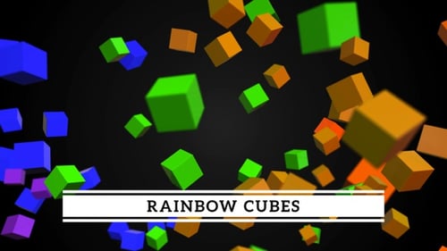 Abstract Geometric Cubes Dynamic Kaleidoscope Background