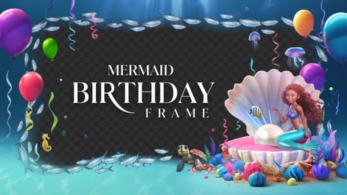 Mermaid Birthday Frame