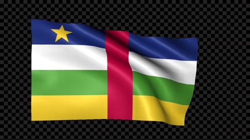 Central African Republic Flag Waving Animation
