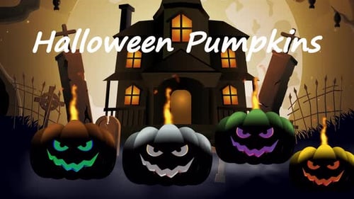 Halloween-Kürbis-Paket 4K Alpha Channel