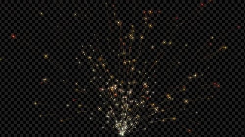 Festive Golden Sparkle Fountain Animation