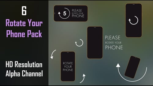 Mobile Phone Rotation Instructions UI Animation Pack