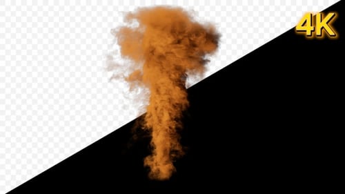 Rising Orange Dust Plume Animation for Cinematic Effects