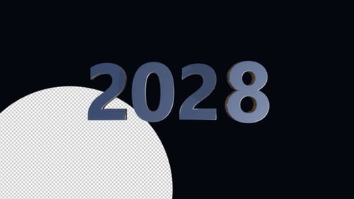 Silvester 2028 Silberfarben