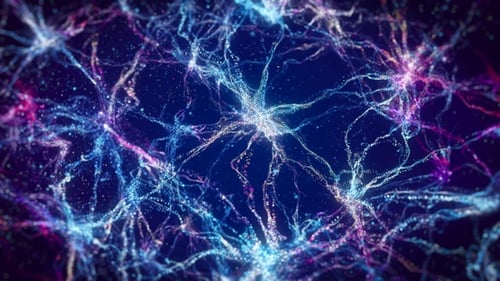 Abstract Glowing Particle Network Logo Reveal