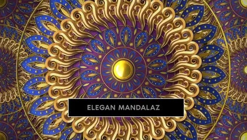 Elegant Gold Mandala Pattern Looping Background