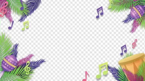Carnival Music Elements Festive Frame Animation