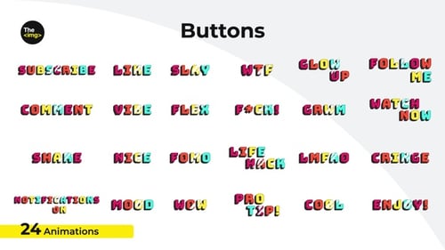 Retro Kinetic Typography Social Media Text Pack Animation