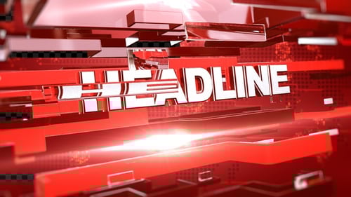 Dynamic 3D Headline News Opener Text Reveal
