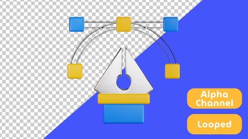 3D-Animation des Bezier-Tools | Design und Entwicklung | Alpha Channel