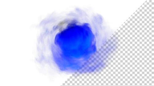 Abstract Blue Swirling Energy Portal Loop Overlay