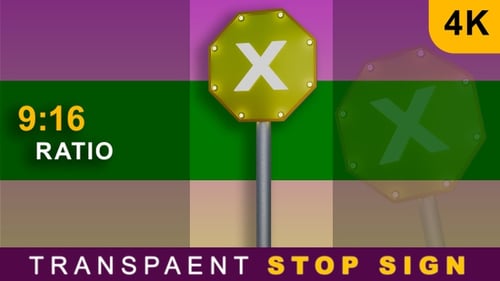 Transparent Portrait Loop Stop Sign